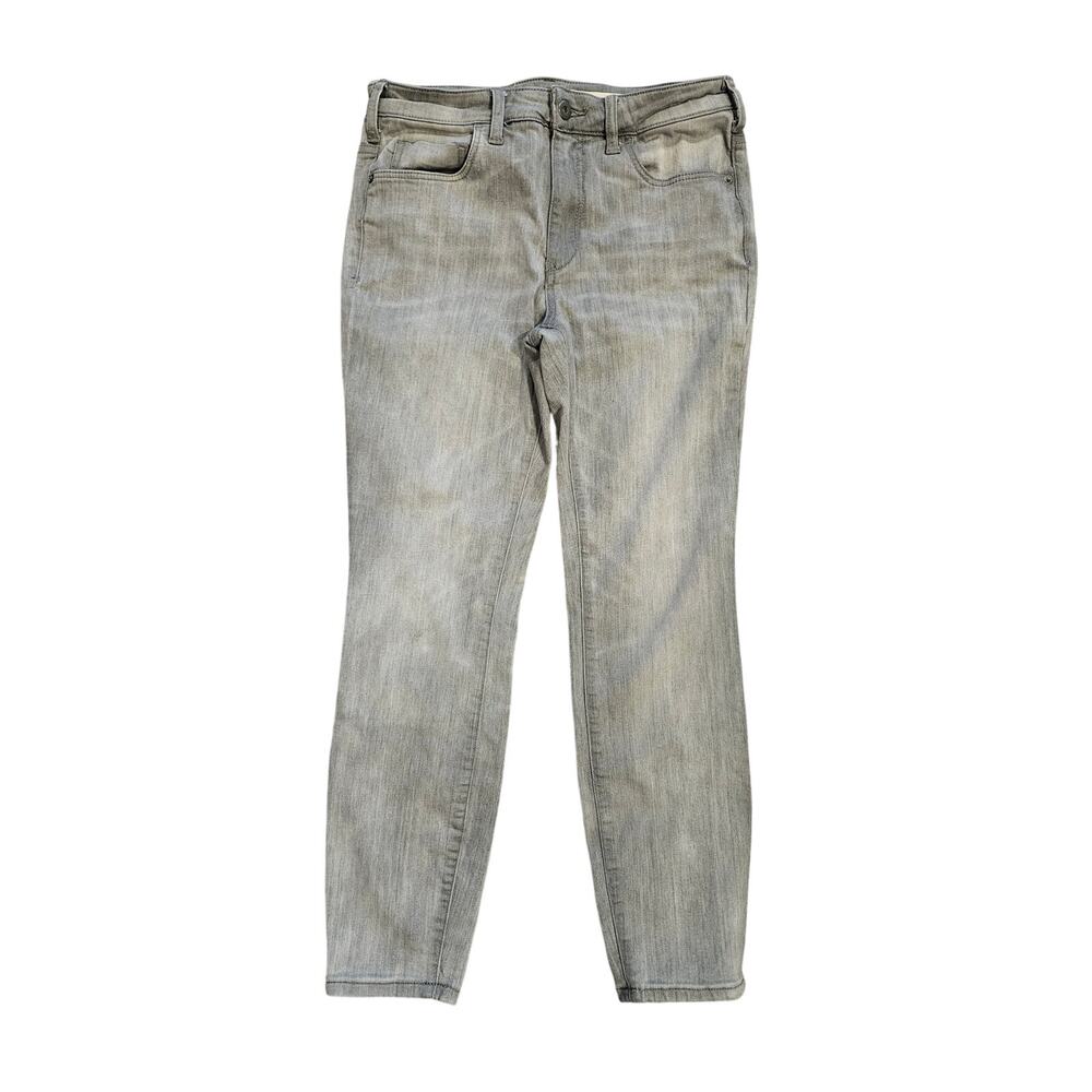 Pilcro letter press anthropologie light gray high rise skinny jeans Womens 30 10